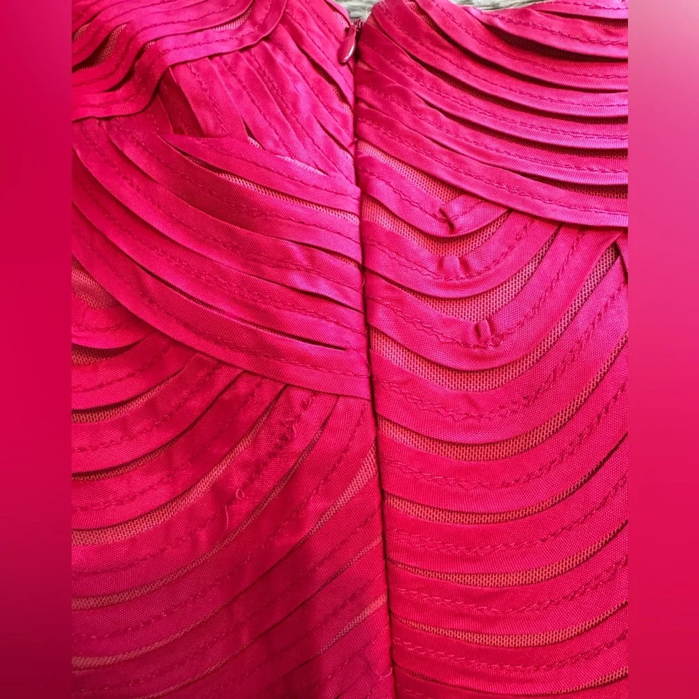 Bright Raspberry Pink Cocktail Dress - Picture 8 of 9